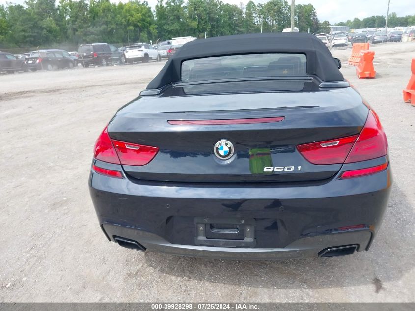 2016 BMW 650I VIN: WBA6F5C51GD996566 Lot: 39928298