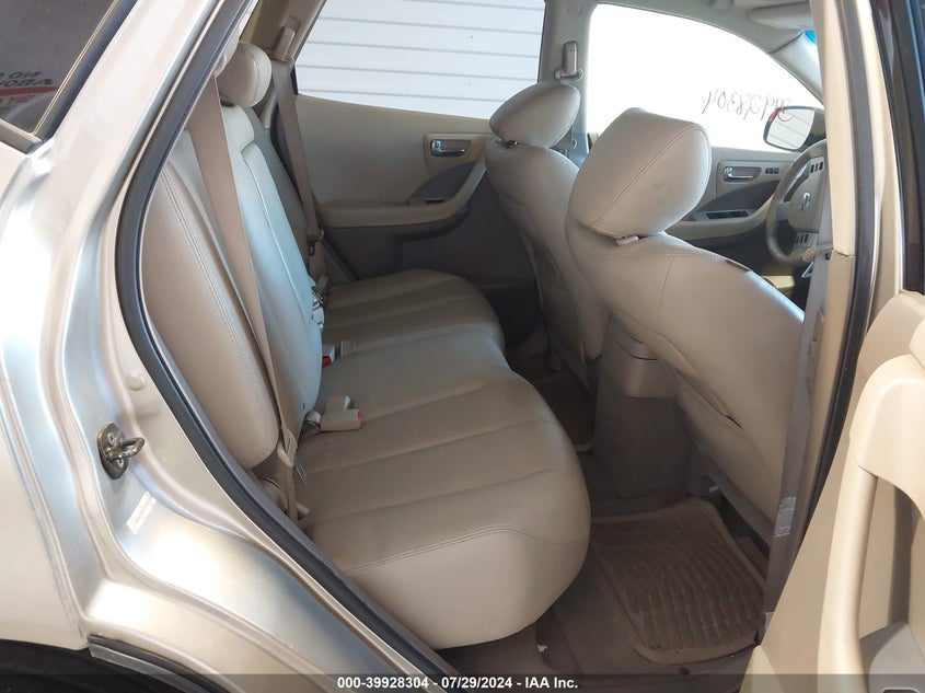 2007 Nissan Murano Sl/Se/S VIN: JN8AZ08W77W618592 Lot: 39928304