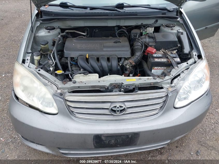 2004 Toyota Corolla Le VIN: 2T1BR32E24C284610 Lot: 39928477