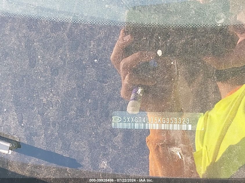 2019 Kia Optima Lx VIN: 5XXGT4L35KG353323 Lot: 39928486