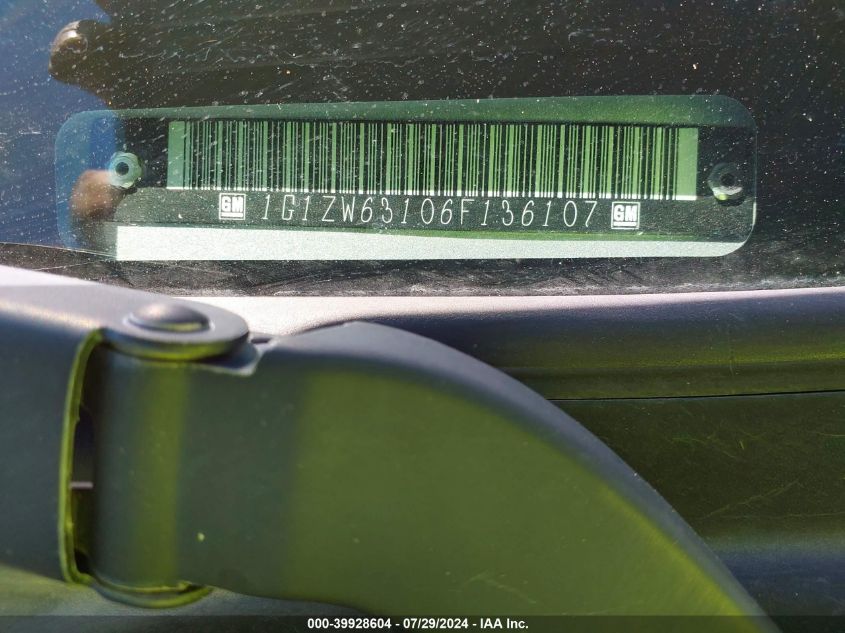 2006 Chevrolet Malibu Maxx Ss VIN: 1G1ZW63106F136107 Lot: 39928604