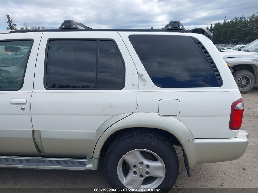 2001 Infiniti Qx4 Luxury VIN: JNRDR09Y31W214799 Lot: 39928605