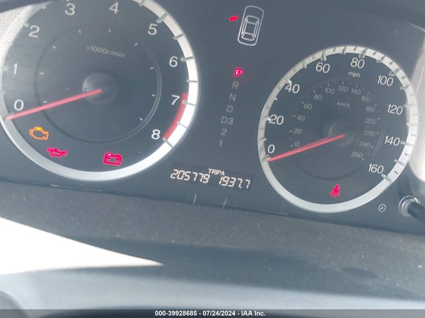 2010 Honda Accord 2.4 Lx VIN: 1HGCP2F37AA184128 Lot: 39928685