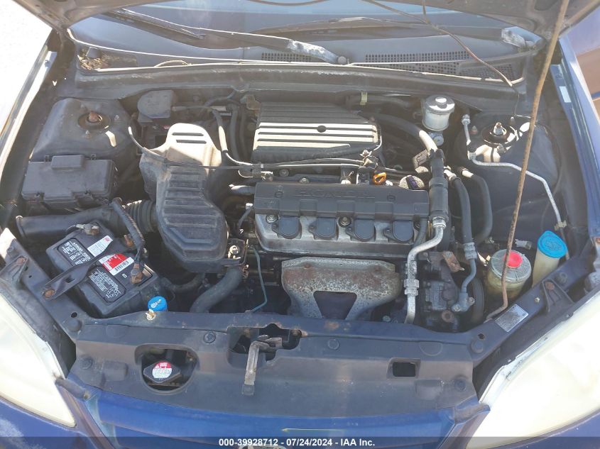 2003 Honda Civic Lx VIN: 2HGES16573H578767 Lot: 39928712