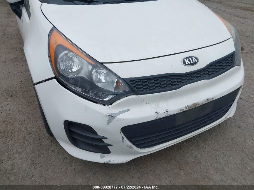 2016 Kia Rio Lx VIN: KNADM5A33G6635665 Lot: 39928777