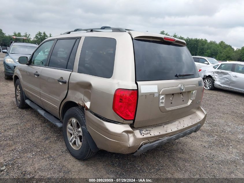 2005 Honda Pilot Ex VIN: 2HKYF18405H571237 Lot: 39928959