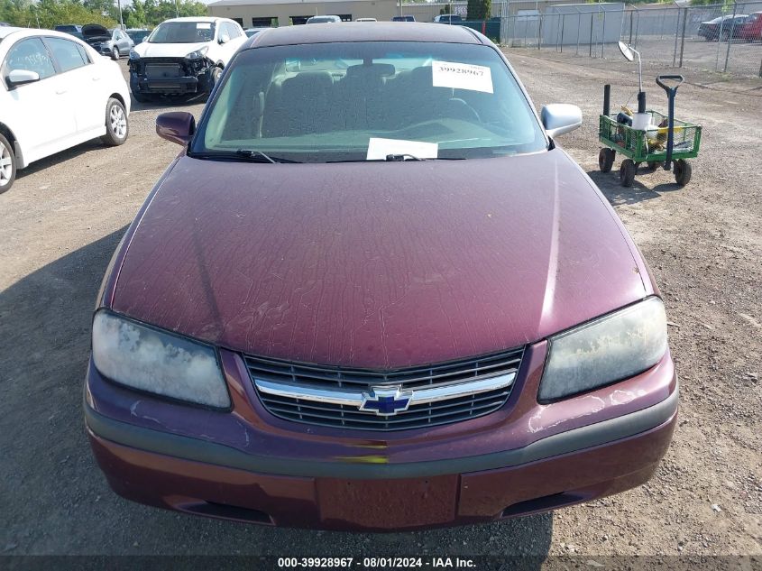 2003 Chevrolet Impala VIN: 2G1WF52E439391140 Lot: 39928967