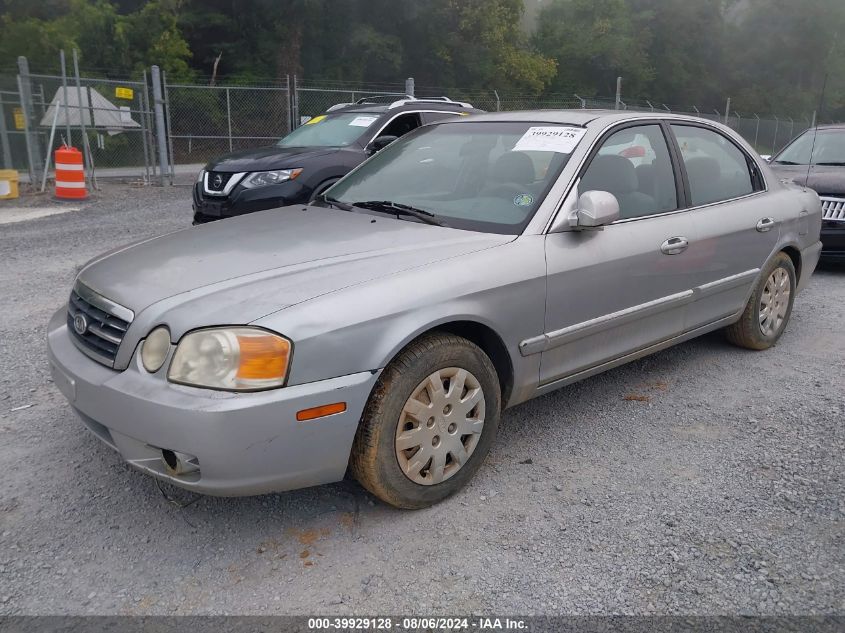 2004 Kia Optima Ex/Lx VIN: KNAGD126845289130 Lot: 39929128