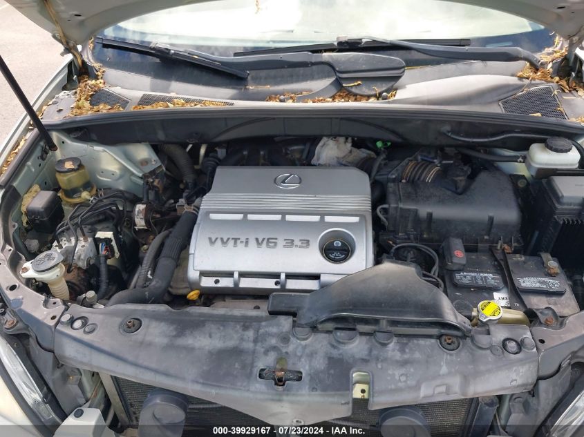 2004 Lexus Rx 330 VIN: JTJGA31U840006291 Lot: 39929167