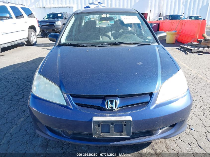 2004 Honda Civic Lx VIN: 2HGES165X4H624528 Lot: 39929350