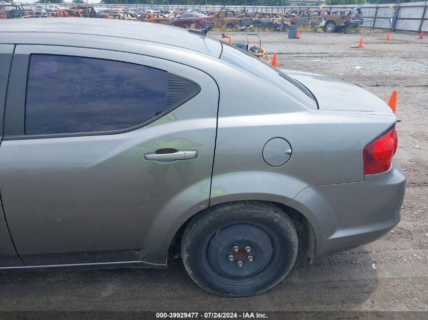 2012 Dodge Avenger Se VIN: 1C3CDZABXCN324882 Lot: 39929477