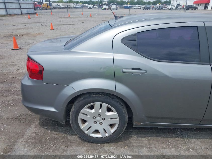 2012 Dodge Avenger Se VIN: 1C3CDZABXCN324882 Lot: 39929477