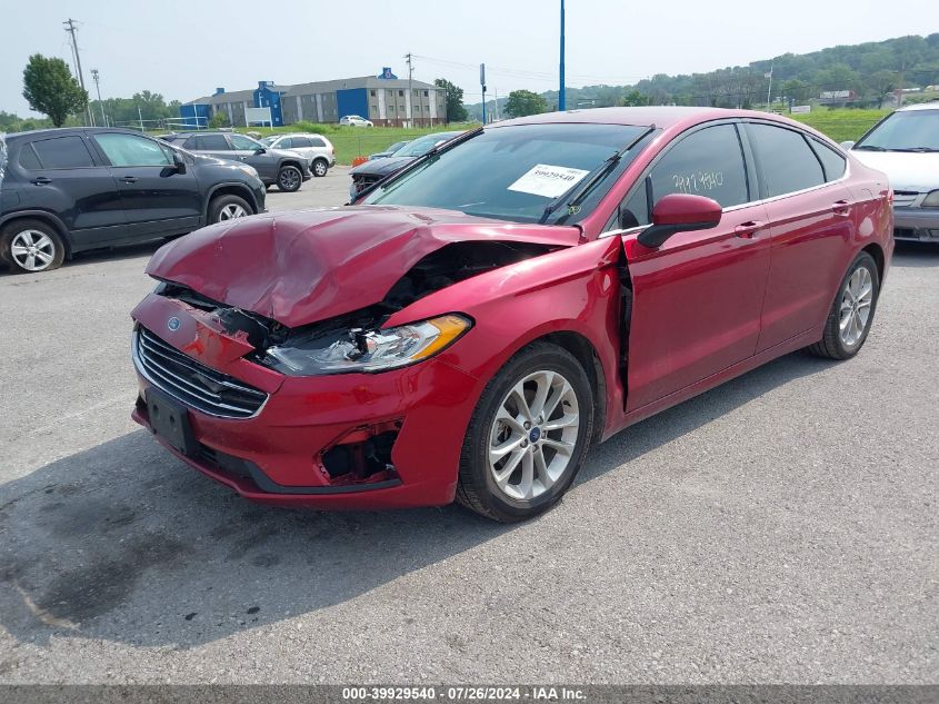 2019 Ford Fusion Se VIN: 3FA6P0HD4KR133494 Lot: 39929540