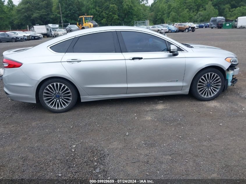 2018 Ford Fusion Hybrid Titanium VIN: 3FA6P0RU3JR124198 Lot: 39929659