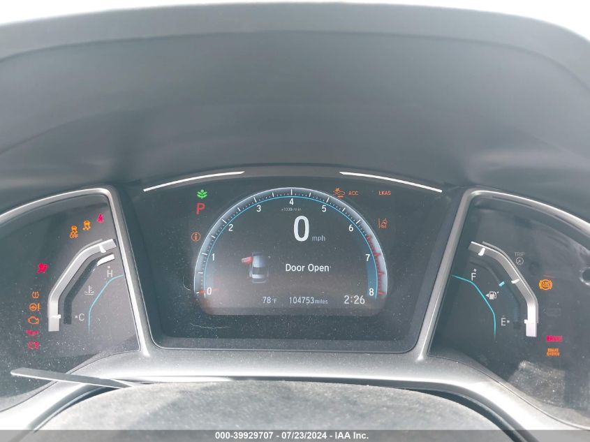 2020 Honda Civic Ex VIN: 19XFC1F31LE000707 Lot: 39929707