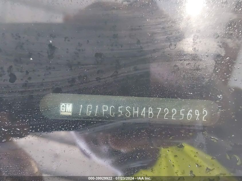 2011 Chevrolet Cruze Ls VIN: 1G1PC5SH4B7225692 Lot: 39929922