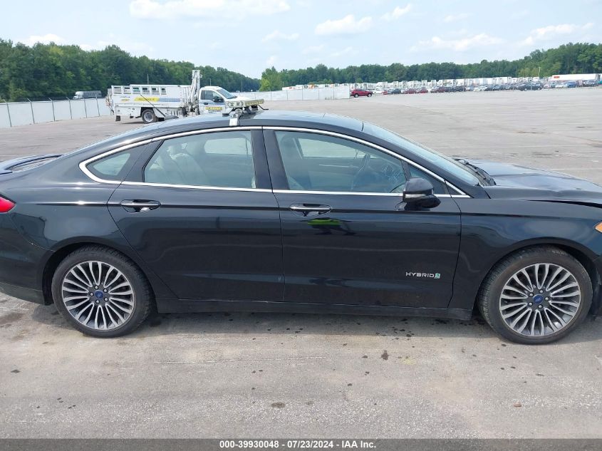 2017 Ford Fusion Hybrid Titanium VIN: 3FA6P0RU9HR278490 Lot: 39930048