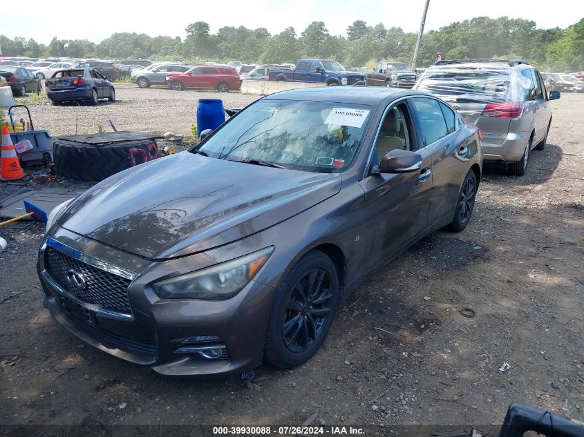 2014 Infiniti Q50 Premium VIN: JN1BV7AR8EM692575 Lot: 39930088