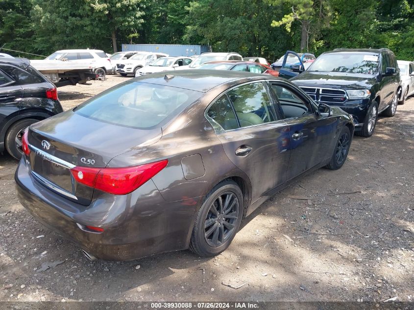 2014 Infiniti Q50 Premium VIN: JN1BV7AR8EM692575 Lot: 39930088