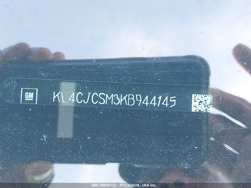 2019 Buick Encore Fwd Essence VIN: KL4CJCSM3KB944145 Lot: 39930122