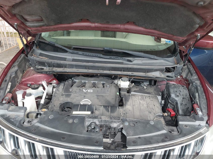 2010 Nissan Murano Sl VIN: JN8AZ1MU2AW016488 Lot: 39930489