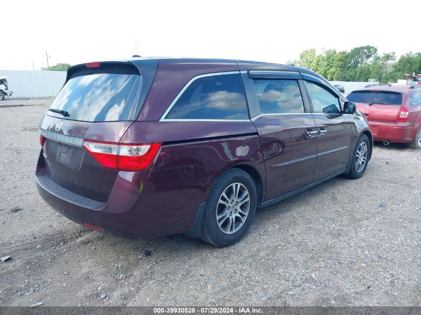 2011 Honda Odyssey Ex-L VIN: 5FNRL5H61BB046591 Lot: 39930528