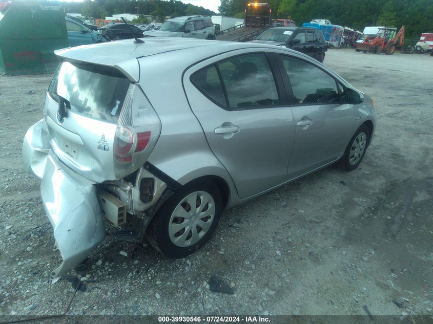 2012 Toyota Prius C One VIN: JTDKDTB31C1020097 Lot: 39930546