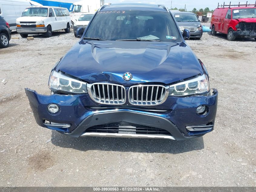 2017 BMW X3 xDrive28I VIN: 5UXWX9C36H0W75524 Lot: 39930563