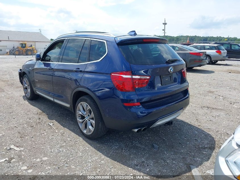 2017 BMW X3 XDRIVE28I - 5UXWX9C36H0W75524