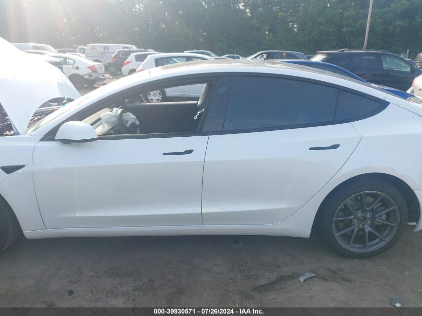 2021 Tesla Model 3 Standard Range Plus Rear-Wheel Drive VIN: 5YJ3E1EA5MF923538 Lot: 39930571