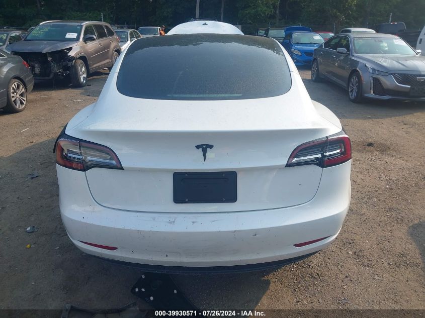 2021 Tesla Model 3 Standard Range Plus Rear-Wheel Drive VIN: 5YJ3E1EA5MF923538 Lot: 39930571