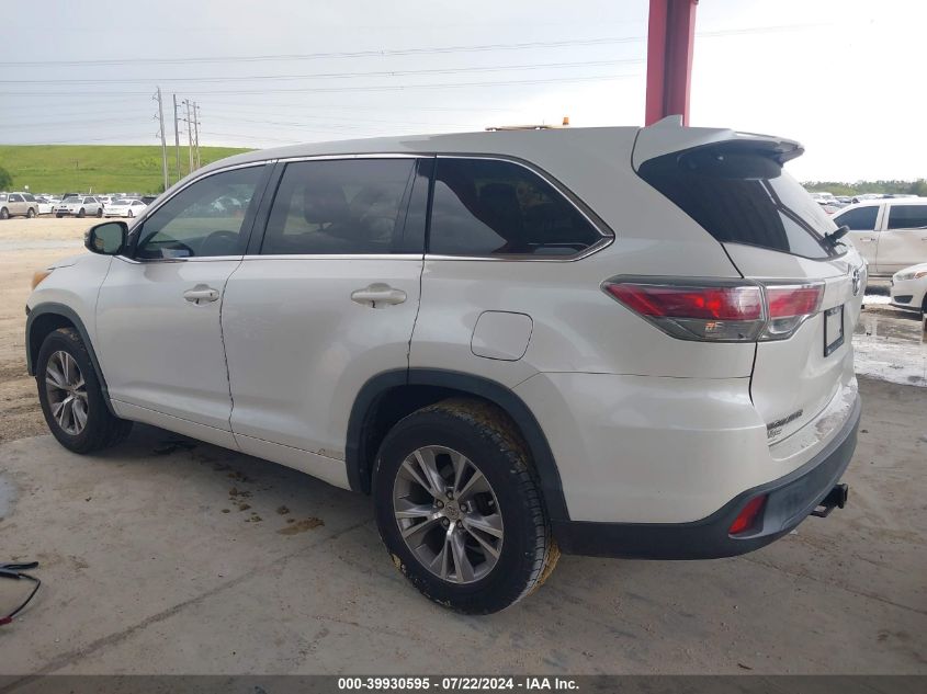 2015 Toyota Highlander Le Plus V6 VIN: 5TDZKRFH1FS089053 Lot: 39930595