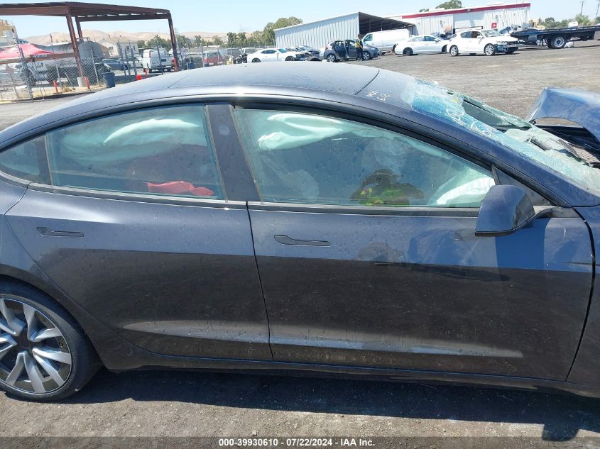 2024 Tesla Model 3 Long Range Dual Motor All-Wheel Drive VIN: 5YJ3E1EB6RF736129 Lot: 39930610