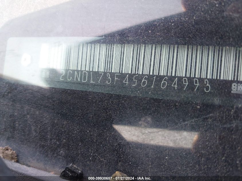 2005 Chevrolet Equinox Lt VIN: 2CNDL73F456164993 Lot: 39930657