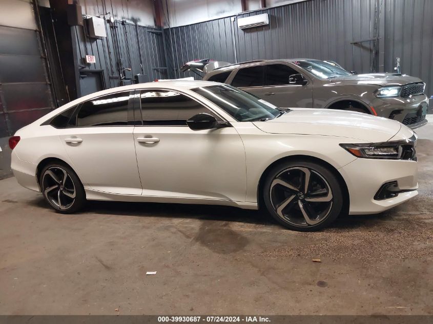 2021 Honda Accord Sport Special Edition VIN: 1HGCV1F47MA108129 Lot: 39930687