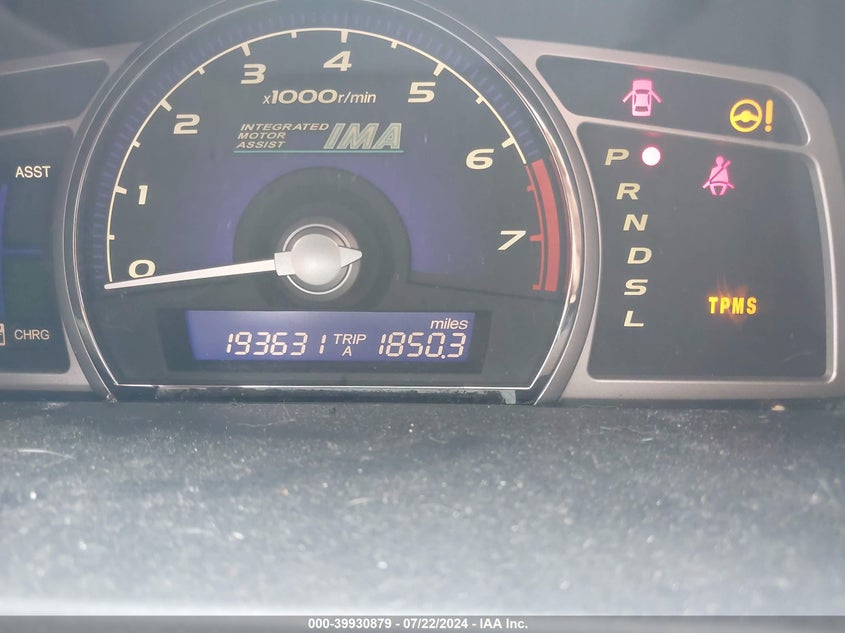 2008 Honda Civic Hybrid VIN: JHMFA36268S012718 Lot: 39930879