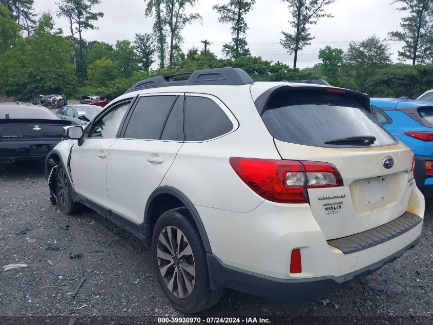 2015 Subaru Outback 3.6R Limited VIN: 4S4BSENC0F3303964 Lot: 39930970