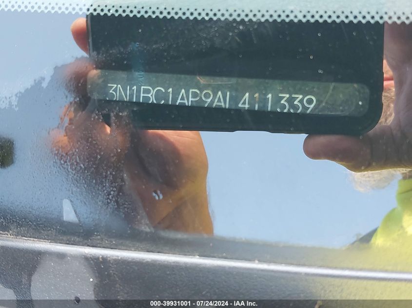2010 Nissan Versa 1.8S VIN: 3N1BC1AP9AL411339 Lot: 39931001