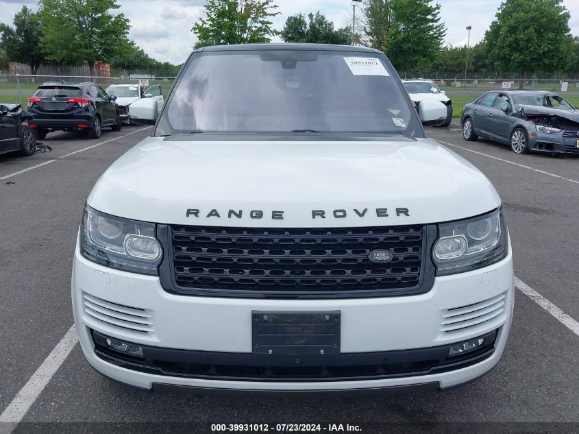 2016 Land Rover Range Rover 5.0L V8 Supercharged VIN: SALGS2EFXGA292786 Lot: 39931012