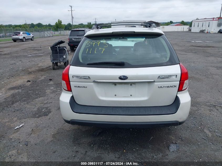 2008 Subaru Outback 2.5I Limited VIN: 4S4BP62C587306785 Lot: 39931117