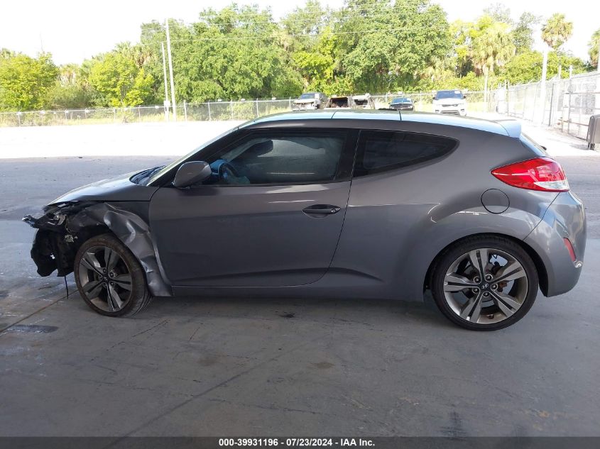2016 Hyundai Veloster VIN: KMHTC6AD0GU299142 Lot: 39931196