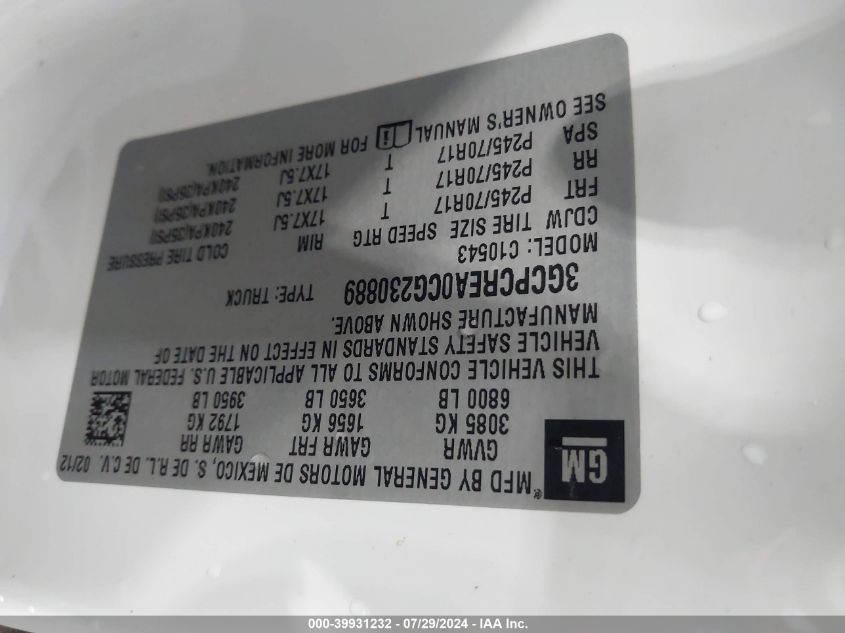 2012 Chevrolet Silverado 1500 Ls VIN: 3GCPCREA0CG230889 Lot: 39931232