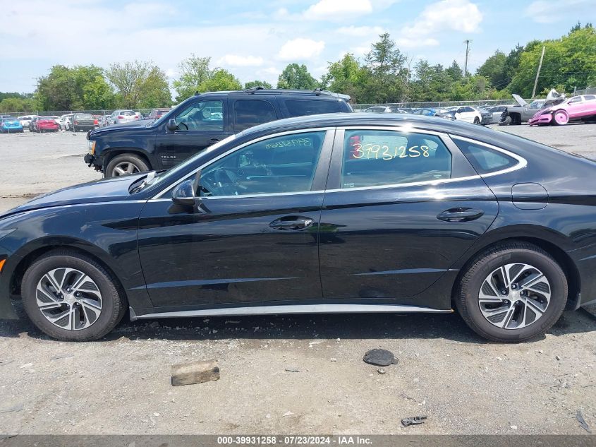 2022 Hyundai Sonata Hybrid Blue VIN: KMHL24JJ5NA037743 Lot: 39931258