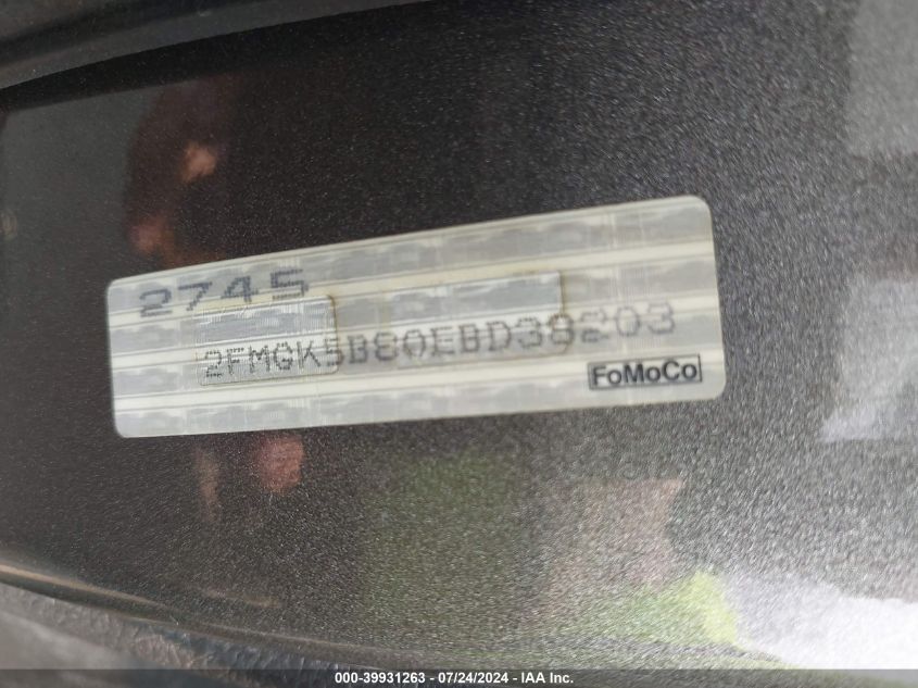 2014 Ford Flex Se VIN: 2FMGK5B80EBD38203 Lot: 39931263