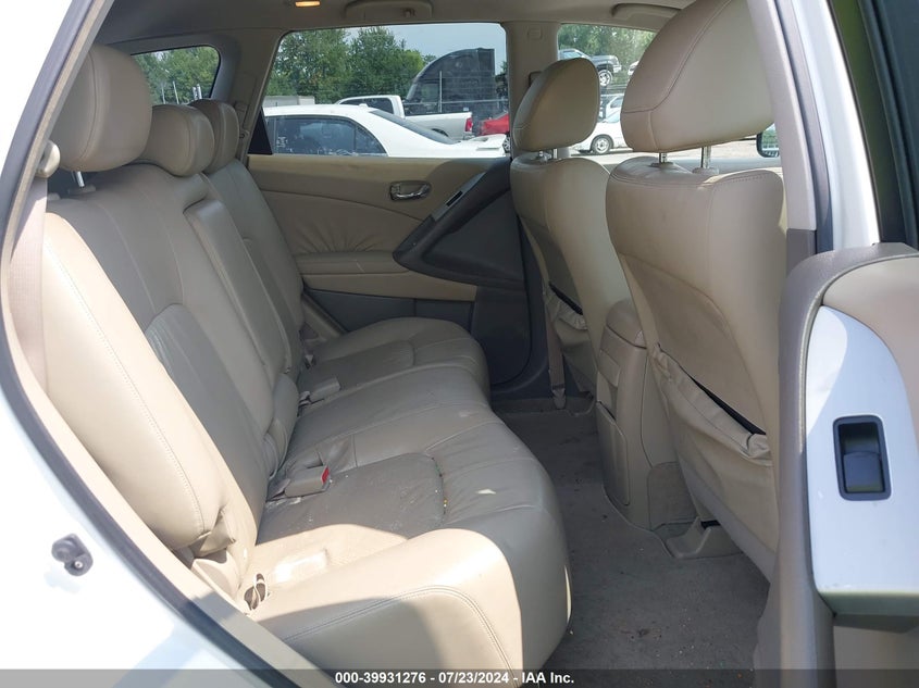 2010 Nissan Murano Sl VIN: JN8AZ1MW0AW113397 Lot: 39931276