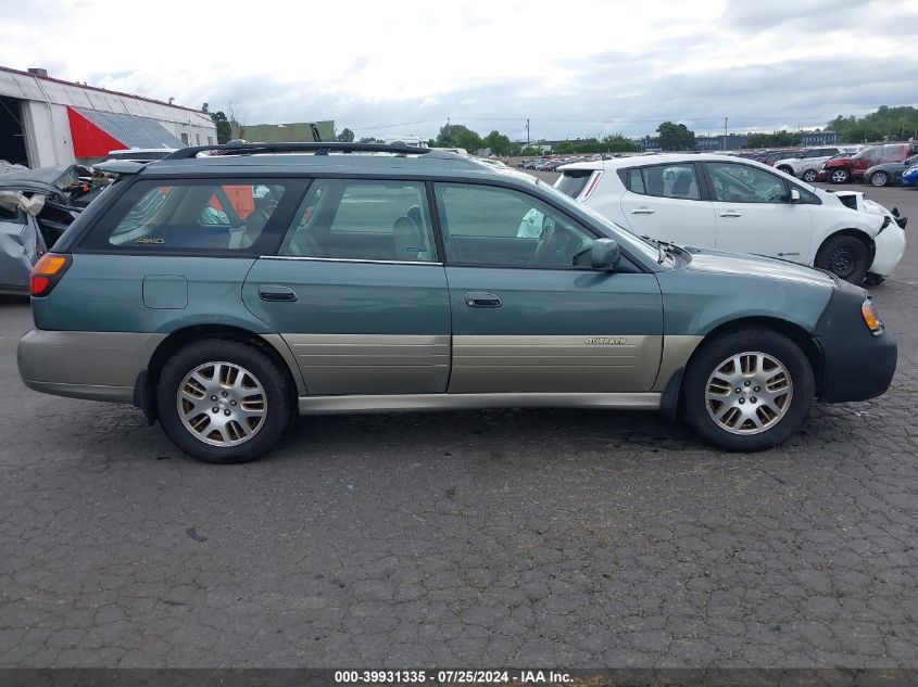 2001 Subaru Outback H6-3.0 VIN: 4S3BH806917625834 Lot: 39931335