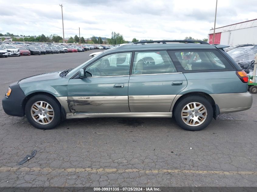 2001 Subaru Outback H6-3.0 VIN: 4S3BH806917625834 Lot: 39931335