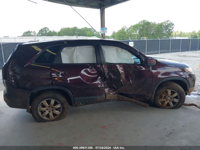 2012 Kia Sorento Lx VIN: 5XYKT3A1XCG259862 Lot: 39931358