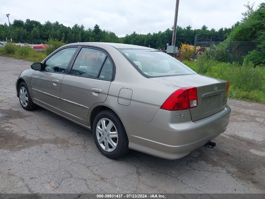 2HGES16514H536404 | 2004 HONDA CIVIC