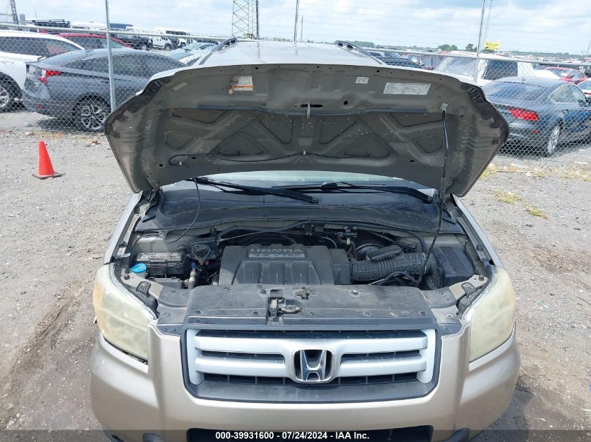 2006 Honda Pilot Ex VIN: 2HKYF18466H528006 Lot: 39931600